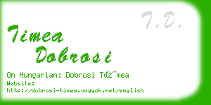 timea dobrosi business card